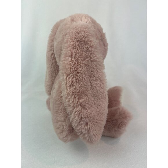 Smart Create Imagine Pink Plush Bunny Baby Rattle Embroidered Eyes Satin Ears - Picture 7 of 9